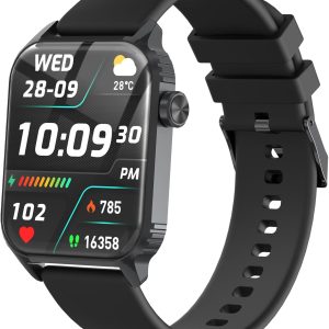 Smart Watches for Women Men, 1.83 inches HD Smartwatch with 90 Sports Modes, Heart Rate/Sleep Monitor, IP67 Waterproof, Bluetooth Call & Music Control